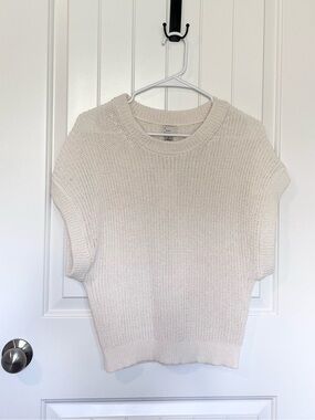 A New Day Sleeveless Knit Sweater Vest - Cream